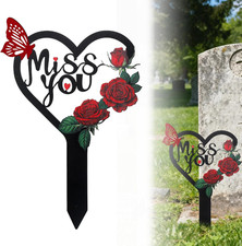 Heart Memorial Plaque Grave Marker for Cemetery,Memorial Grave Markers Cemetery
