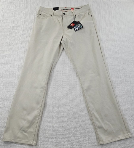 Quicksilver Jeans Men's 36x32 Relaxed Straight Fit Silver Birch NWT Classic NEW
