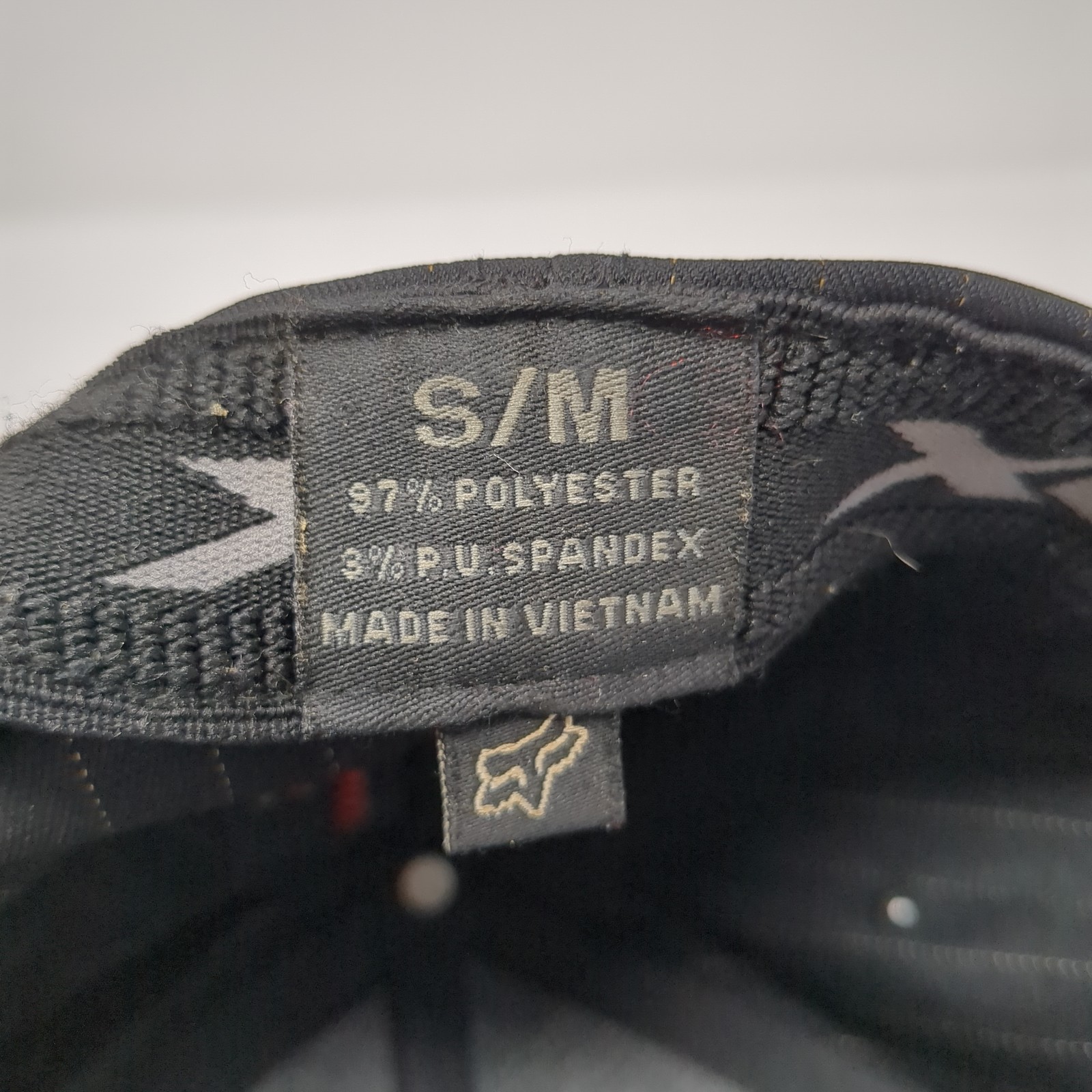 Fox Fitted Baseball Hat Black Medium Embroidered … - image 9