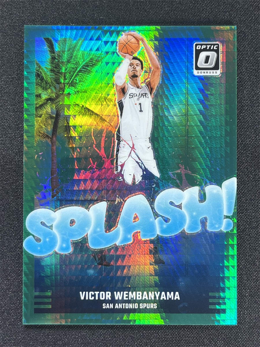 2024-25 Panini Donruss Optic Victor Wembanyama #4 Splash! Green Hyper Prizm /249