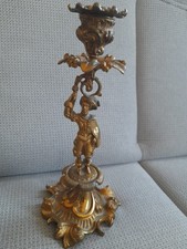 Antiker Alter Massiver Kerzenhalter Kerzen Leuchter Messing? Edelmann Ritter