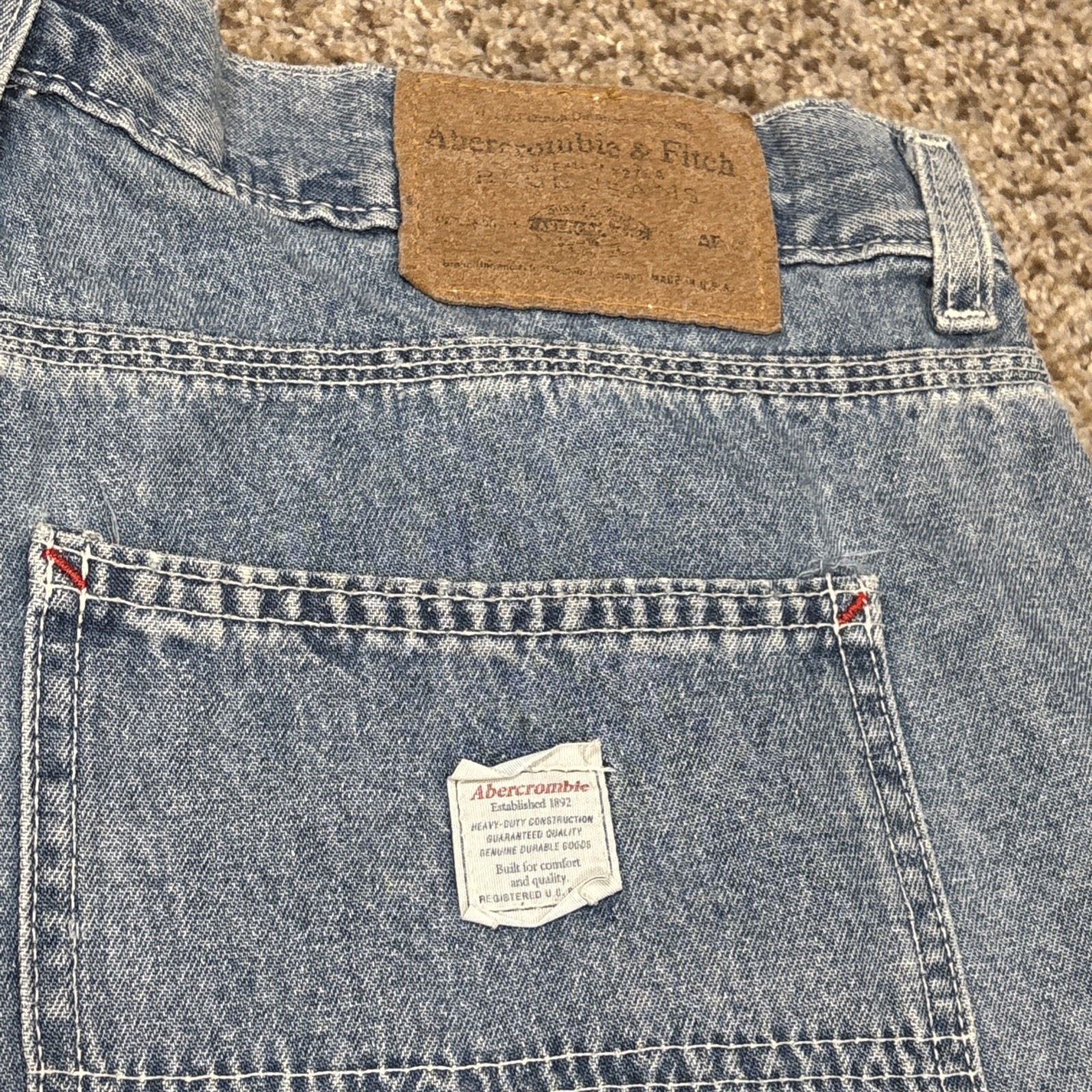 Abercrombie Fitch Womens Baggy Carpenter Jeans 8 High Rise Vintage Fits 31 X 31 - View 17