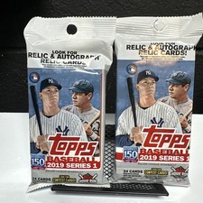 Topps 2019 Series 1 MLB Baseball Jumbo Fat Pack 34 Cards New Sealed