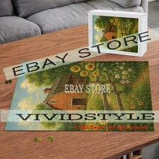 Farm Sunflower Country cottage 500pc jigsaw puzzle 15X20.5 in