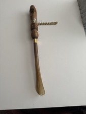 Vintage Long Shoe Horn With Flute Engraved "IF YOU NEED ME , WHISTLE"