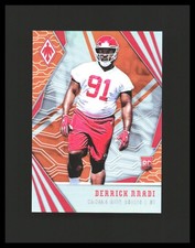 2018 Derrick Nnadi Rookie Card - Panini Phoenix Orange Refractor #165 Chiefs