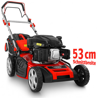 HECHT Benzin Rasenmäher mit Antrieb 53 cm Schnittbreite 6 PS Mulch Mulcher Mäher