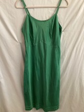 Vintage 40 s 50 s Snip-It Green Taffeta Full Slip Rockabilly Steampunk USA Sz 40