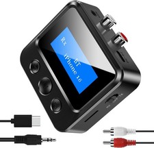 Bluetooth Receiver for Old Stereo, 3.5mm AUX Audio Adapter Black