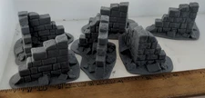 6 ruined corner walls 28mm terrain FAST SHIP|Alternate Wargaming Miniature
