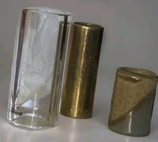 GUITAR SLIDES , OLD ASH, JIM DUNLOP 213, DUNLOP 222 Set of 3