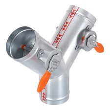 4 Inch OD 3 Way Splitter Y-Shaped Manual Volume Damper for Vents Fans