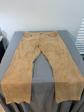 Ralph Lauren purple label size 36 100 lambskin beige pants Boot Cut