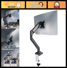 Adjustable Gas Spring Monitor Arm Desk Mount for 17-32" Screens, VESA 75/100mm