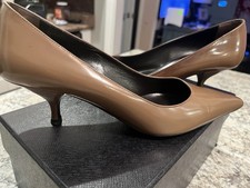 LOOK!  NIB!  Authentic ***PRADA*** Spazzolato Fume Tabacco, Sz 39 1/2 (US 8 1/2)