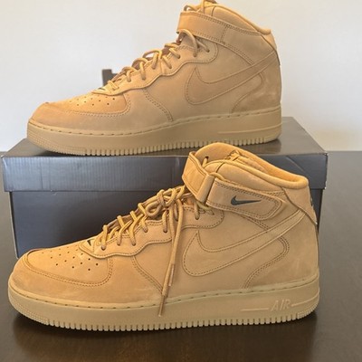 Mens Nike Air Force 1 mid flax Suede Men's Basketball Sneakers New with Box