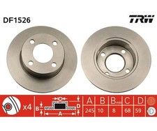 2 St. Bremsscheibe TRW DF1526 für Audi Coupe 80 100 Avant 90