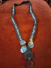 NASA EMPLOYEE I.D. LANYARD CELEBRATING 4 MILLION SAFE HOURS ABOARD I.S.S.