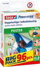 Tesa Powerstrips POSTER Big Pack - Doppelseitige Klebestreifen für Poster und