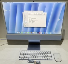 2024 Apple iMac 24" M4 4.5GHz 16GB RAM 256GB SSD Blue A3247