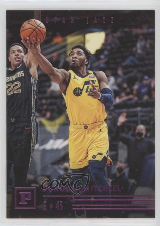 2020-21 Panini Chronicles Panini Pink Donovan Mitchell #110 9o3