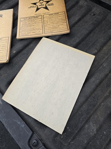 1940's Vintage Lucky Star Pencil Tablet "Win A Prize" New Old Stock - Afbeelding 3 van 3