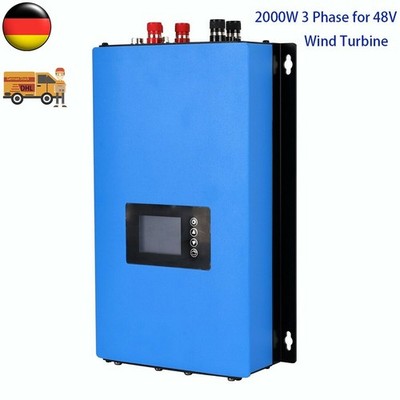 2000W 3 Phase 48V Wind Power Grid Tie Inverter AC230V w/Limiter Sensor+Dump Load