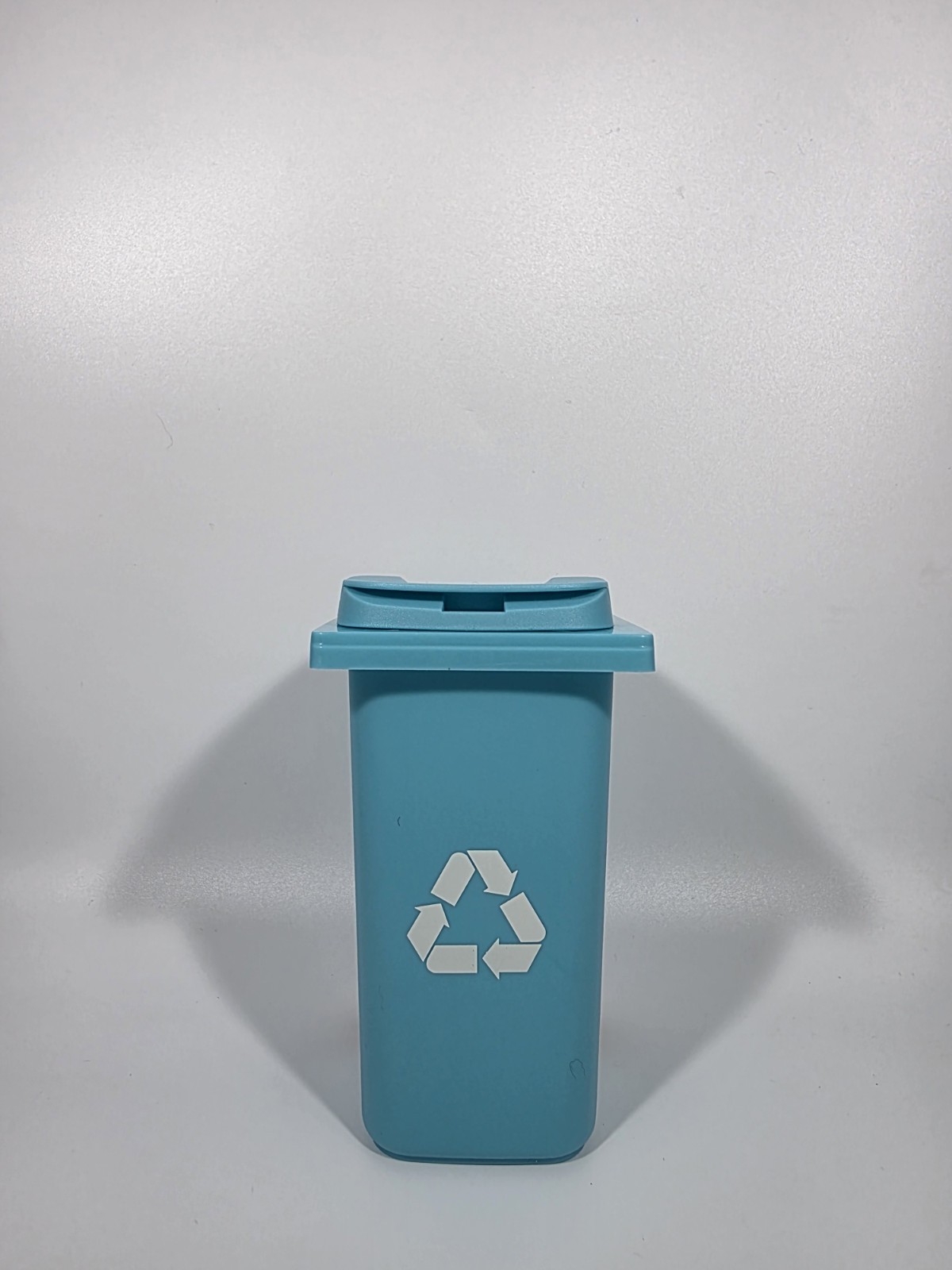 Holder Mini Aqua Blue Recycling Bin / Garbage Can 6in New