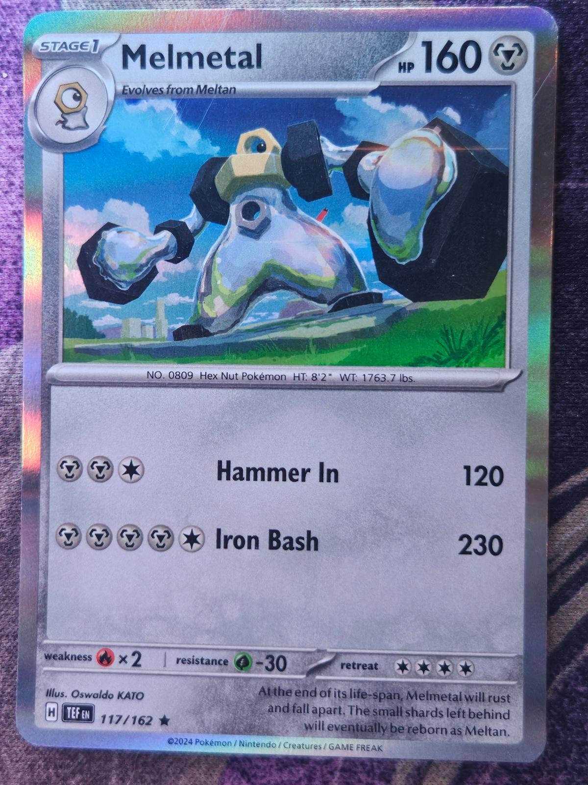 Melmetal 117/162 Rare Temporal Forces Pokemon Holo Near Mint