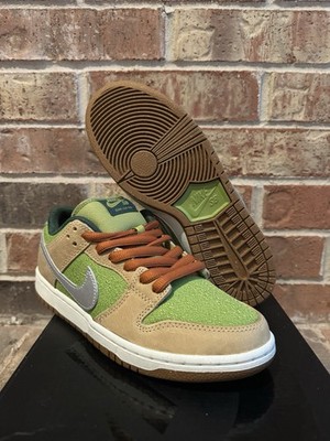 New 7 Nike SB Dunk Low Escargot Sesame Brown Silver Pear Green FQ7585-200 Men