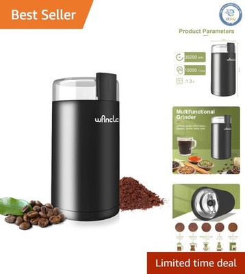 Multi-Purpose Electric Grinder for Coffee and Spices - Clean Brush Included