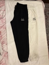 Under Armour Two Piece Jogger Kids Medium Size Beige and Black Set