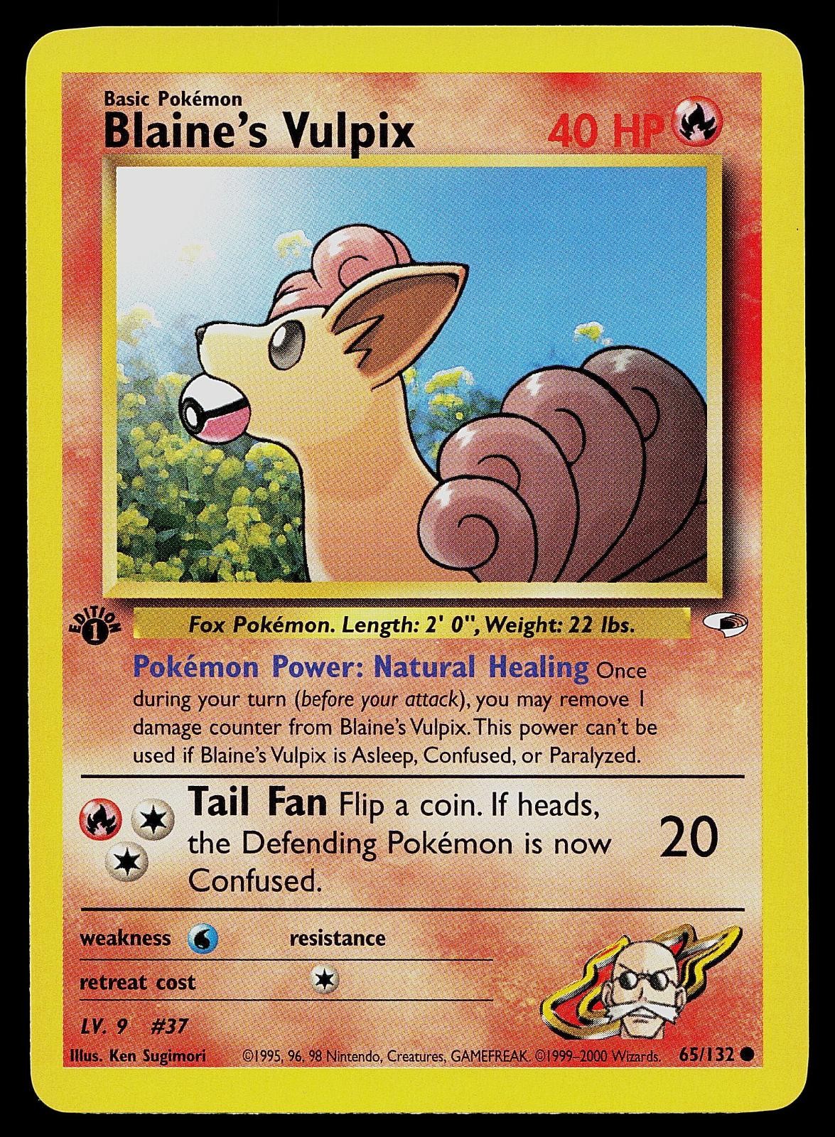 Pokemon Card - Blaine's Vulpix Gym Heroes 65/132 1st Edition Common