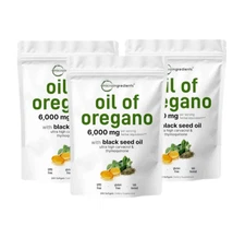 1~3X Micro Ingredients Oil of Oregano Softgels 6000mg Per Serving,300 Count