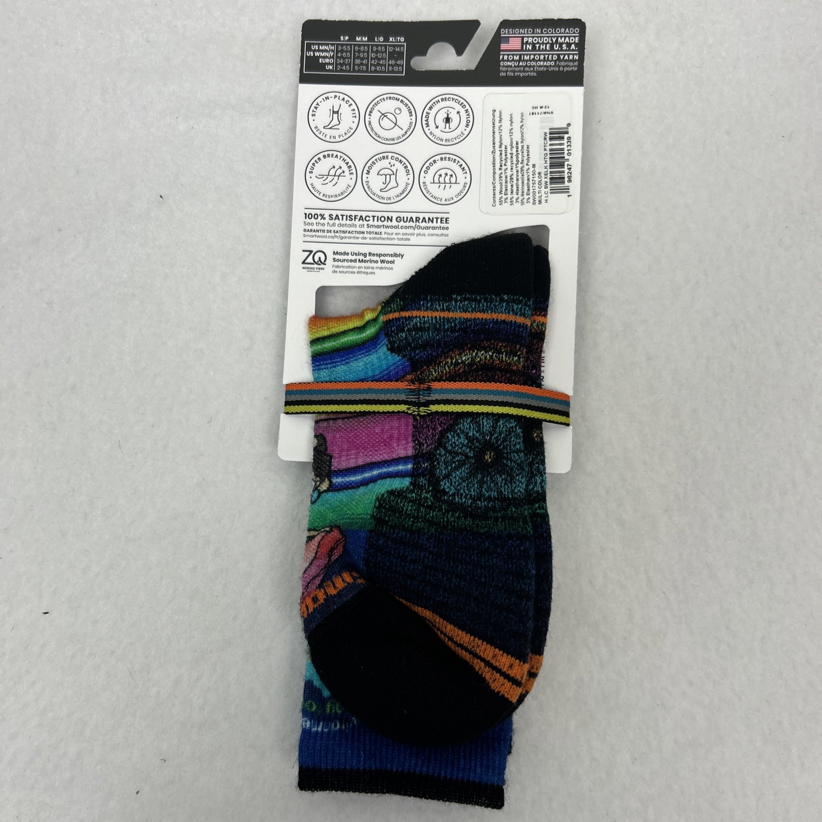 Sticker Wool Sock Included SmartWool Hike Light Cushion Print Crew Socks (Medium) Merino Wool