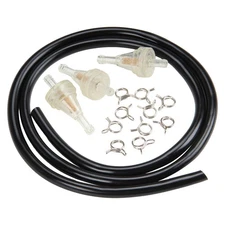 Benzinschlauch Schwarz Federklemme Benzinfilter Set für Roller / Mofa / Moped