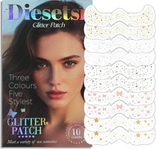 Face Glitter Freckles Tattoo,Diesetsr Temporary Makeup Patches,Cute Sparkling