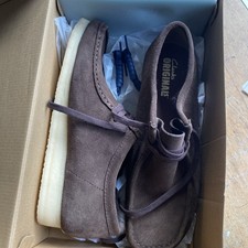 Clarks Originals Wallabee Dark Brown Suede Size 10.5 Eur 45 Brand New Boxed