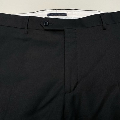 Zanella Noah Dress Pants 36 (38x32) Mens Wool Twill Black 11843