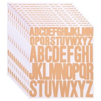 12 BläTter Vinyl Buchstaben Aufkleber 1 Zoll 2 Zoll 624 StüCk Stick Letters Pink