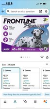 5 boxes FRONTLINE 288210 Plus for Dogs 45-88 lbs.