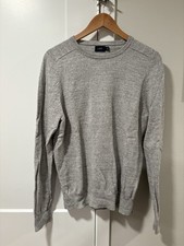 J. Crew 100 Cotton Budded Crewneck Sweater Heathered Gray Men  s M