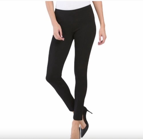 Theory Aurore Sabali Front Seamed stretch knit Leggings Black Pants S Comfort - Picture 2 of 12