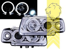 LED Angel Eyes Scheinwerfer für VW Polo 6N chrom