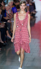 Tory Burch Red Janetta Circle Clip Dot Dress Size 6