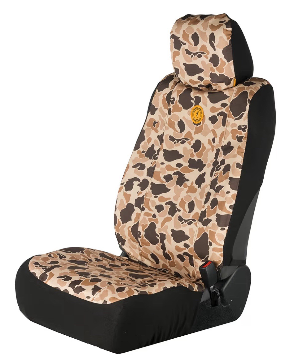 Browning Tan Duck Camo Low Back Vehicle Seat Cover for Bucket Seats - New In Box