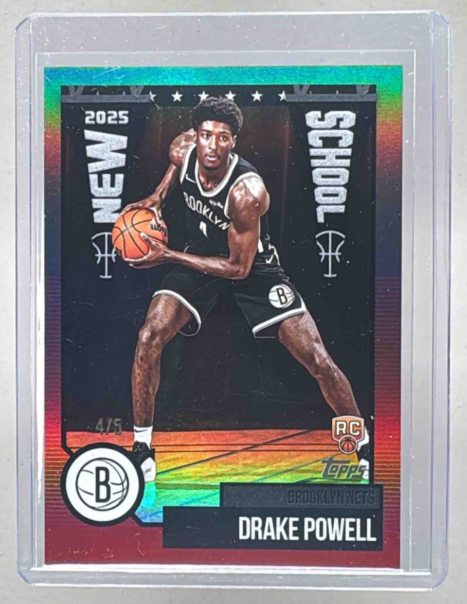 Drake Powell 2025 Topps #NS-22 Red Rainbow New School Rookie RC /5