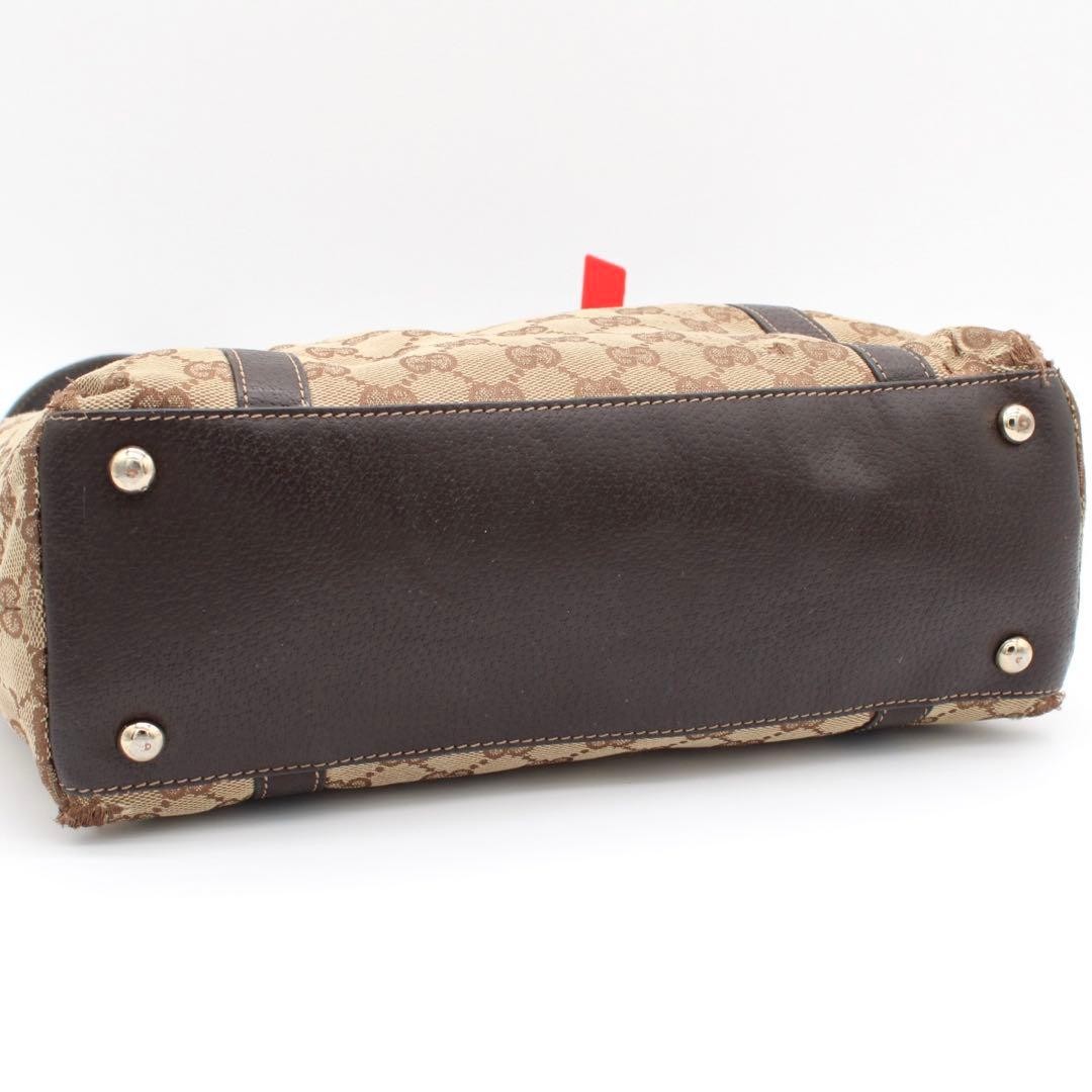 GUCCI Abbey 141470 213317 GG Canvas Tote Bag Beige Brown From Japan thumbnail 6