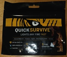 QUICKSURVIVE All-Purpose Waterproof Fire Starters - Light Any Fire Fast - 3 Pcs