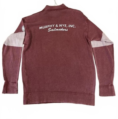 Murphy & Nye Inc. Southwester Herren Pullover Burgund mit rosa Akzenten